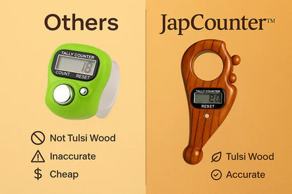 Wooden Tulsi Jaap Counter